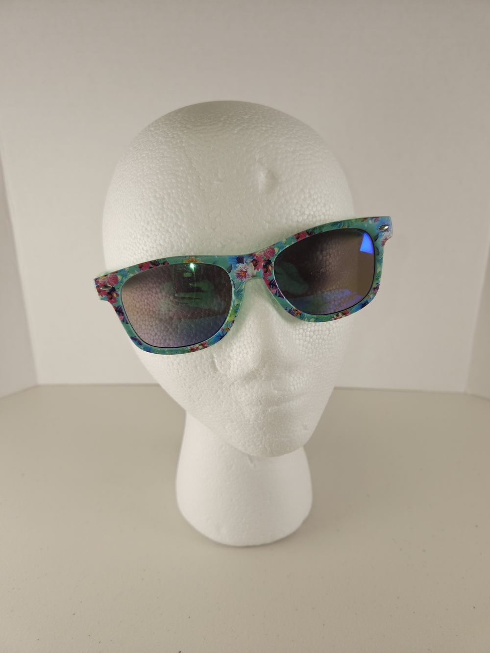 Floral Teal Wayfarer Sunglasses - Women's Fashion Sunglasses